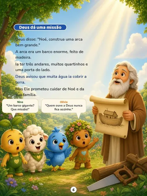 Página do livro Noé